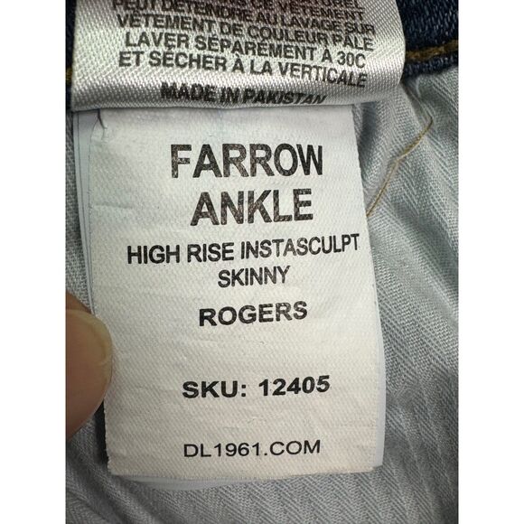 DL1961 Farrow Ankle High Rise Instasculpt Skinny Rogers, Sz 28 - Picture 13 of 14